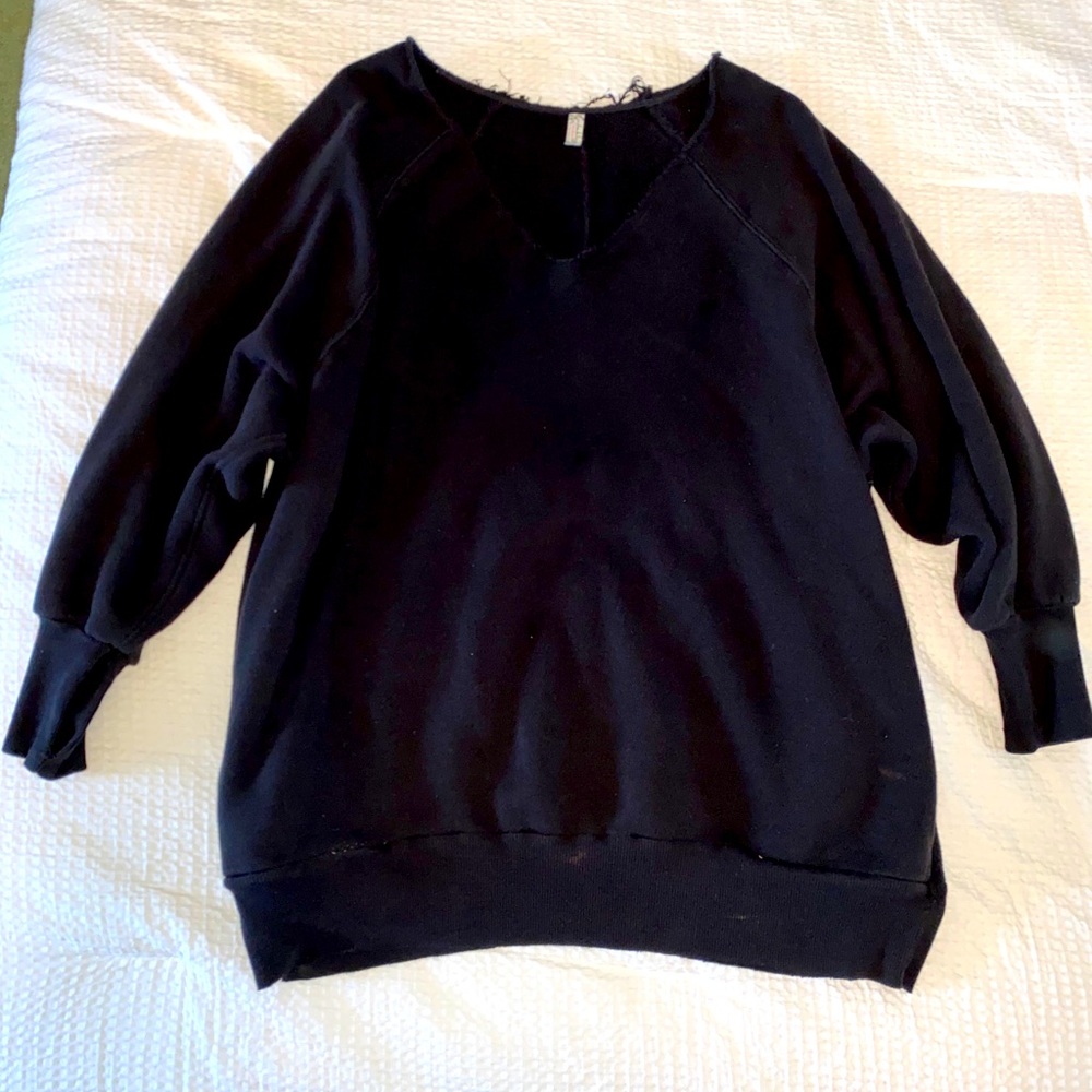 Oversized Black Free People Sweatshirt